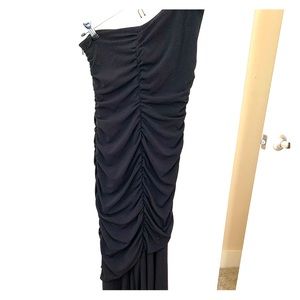 One shoulder floor length formal dress